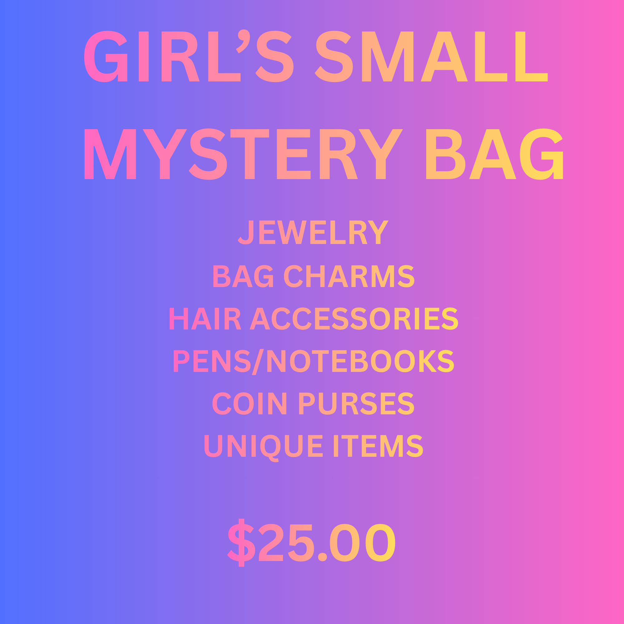 Mystery Bag for Girls - Small - Ages 4-11